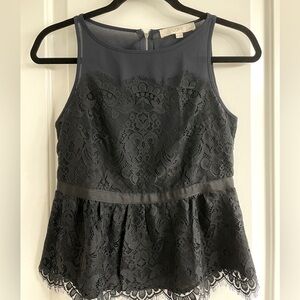 LOFT Women's Black Lace Top